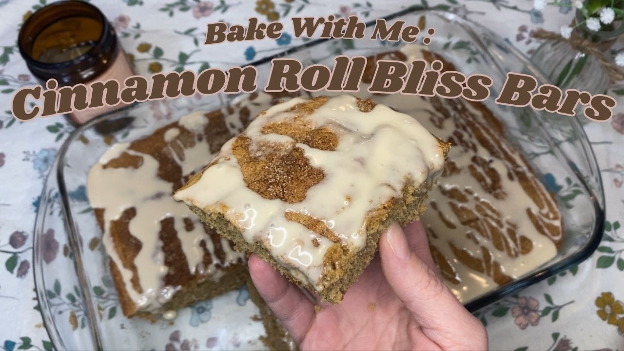 Cinnamon Roll Bliss Bars ♥ Bake With Me