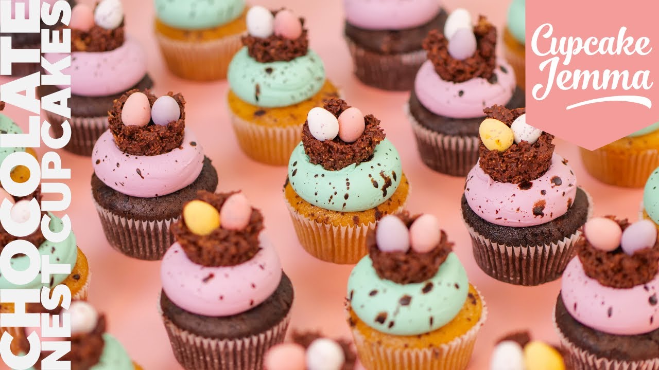 Easter Chocolate Nest Cupcakes | Tutorial & How To | Cupcake Jemma