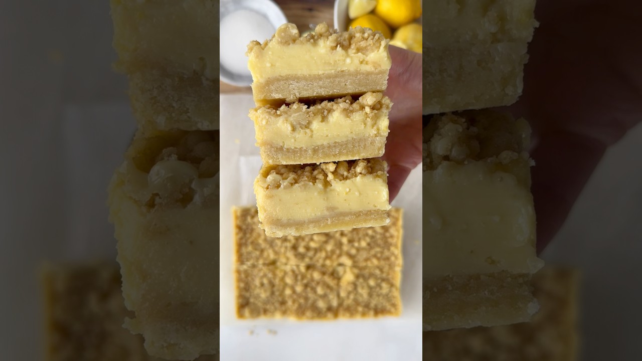 These Creamy Lemon Crumb Bars are amazing! It’s like key lime pie meets a crumble. Recipe in descrip