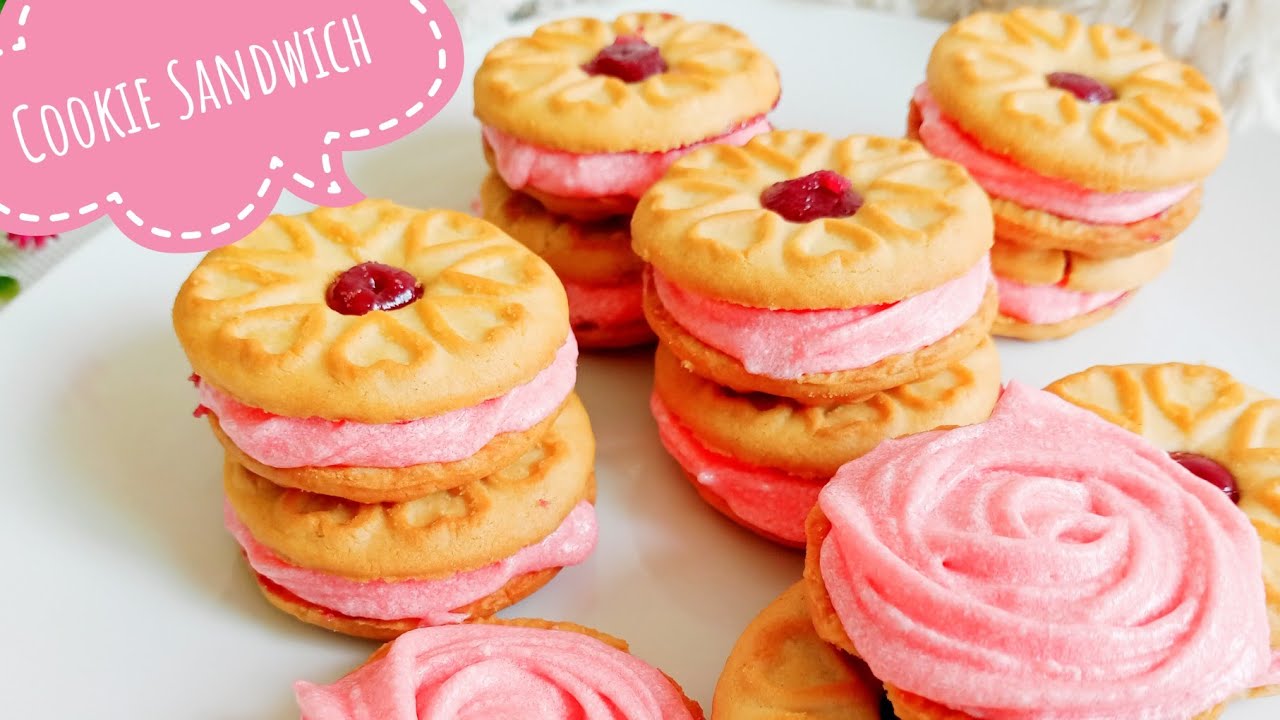 Cookie Sandwich |Strawberry Cream cheese filling|Elynge's Kitchen