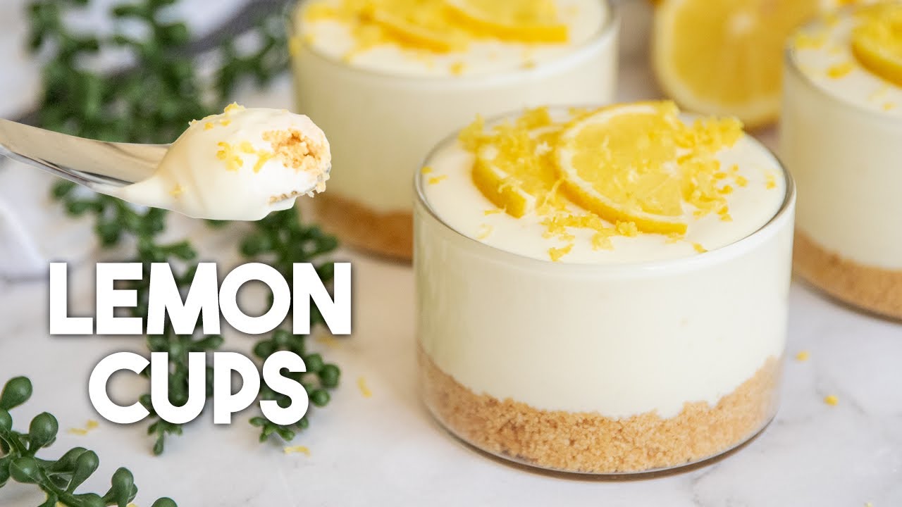 No-Bake Lemon Cheesecake Cups 🍋 | Easy and Quick Desserts