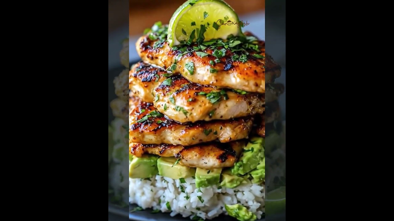 Flavorful Honey Lime Chicken & Avocado Rice Stacks | Quick & Delicious  #food #recipe