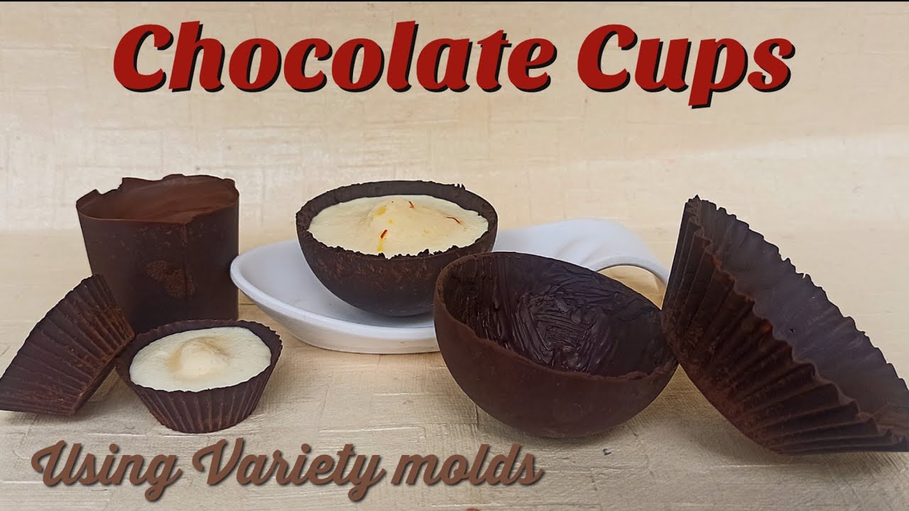 Chocolate Cups tutorial | How to make Chocolate cups using Variety molds | Dessert cups | Ep:102