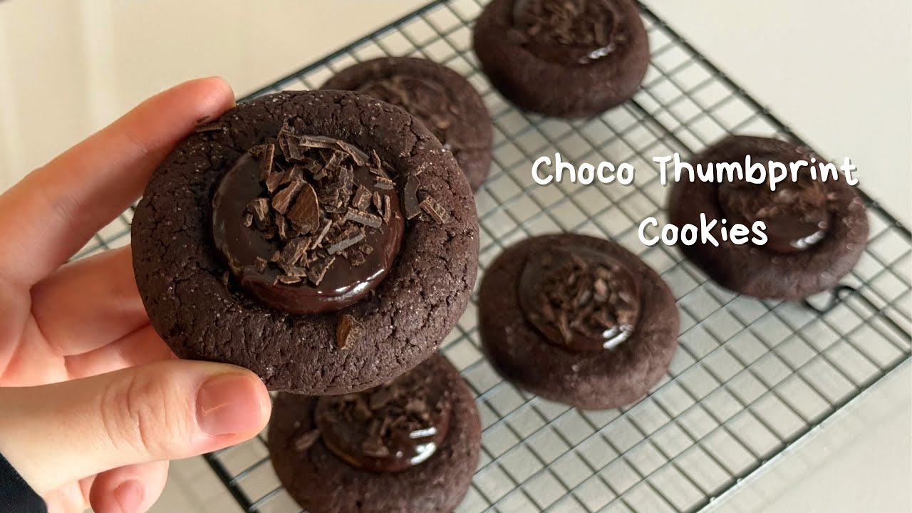 The Best Chocolate Thumbprint Cookies Ever!🍫(With Ganache)