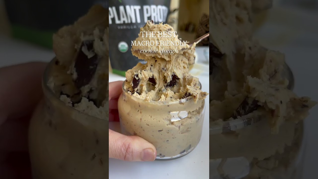 Low Calorie Protein Cookie Dough | TAP here for full recipe! #cookies #protein #vegan #food