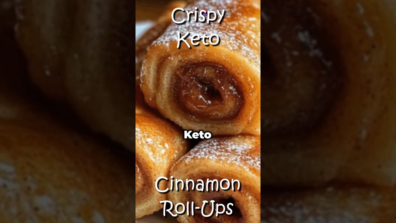 “Crispy Keto Cinnamon Cream Cheese Roll-Ups | 2 g Net Carbs • #Keto #Ketovore #Breakfast