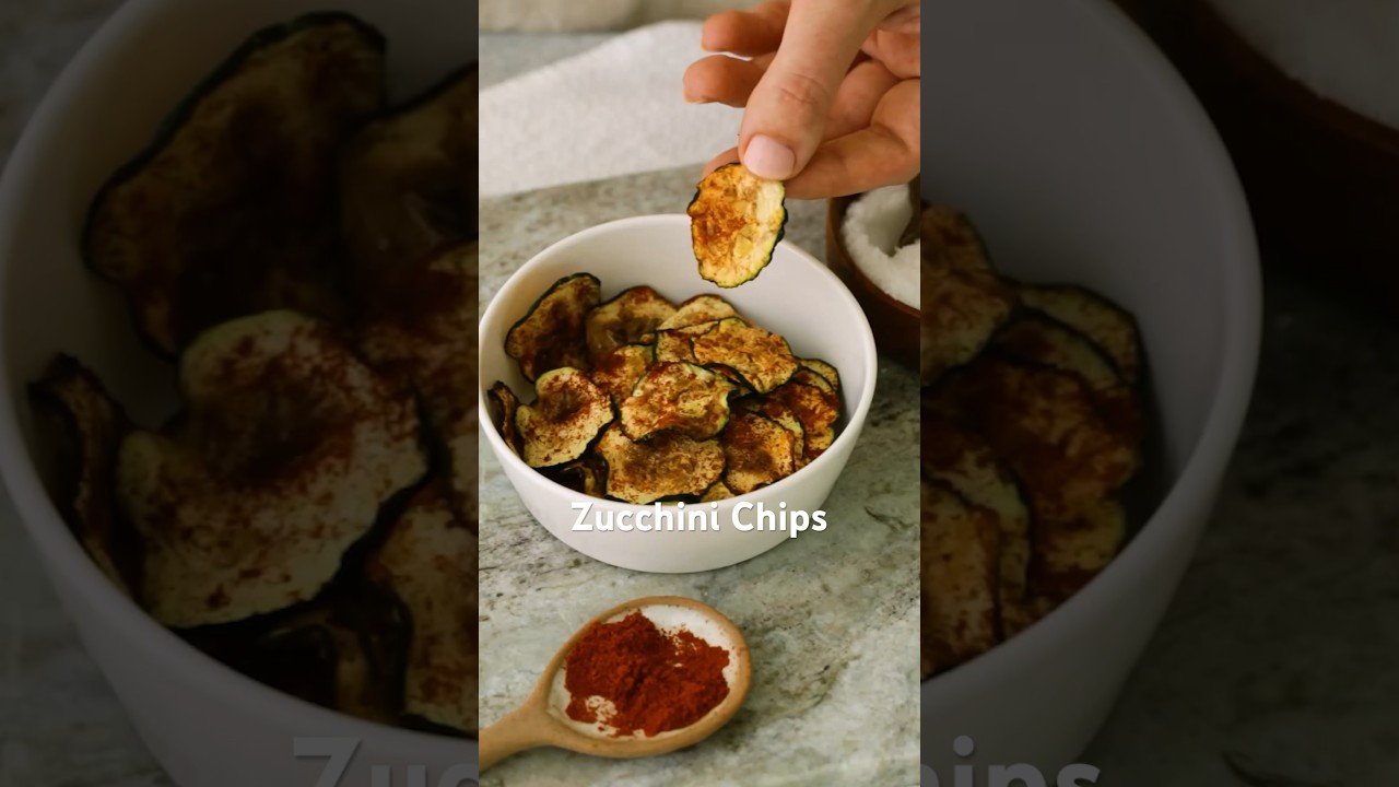 Crunch your way to snack heaven with Zucchini Chips! 🥒🍽️  #cookingathome #healthyfood