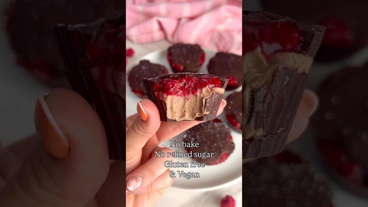 Chocolate Raspberry Mousse Cups! Completely vegan, refined sugar free, and gluten free!