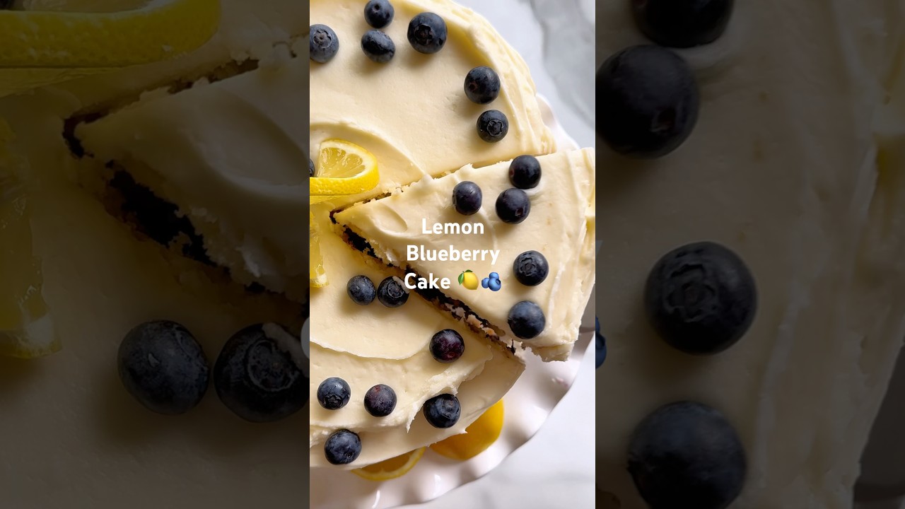 Lemon Blueberry Layer Cake 🫐🍋