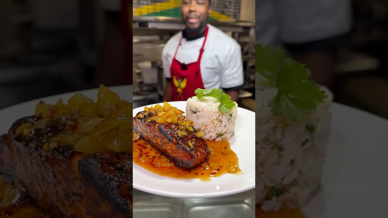 Pineapple glazed salmon             #privatechef #chef #mealprep