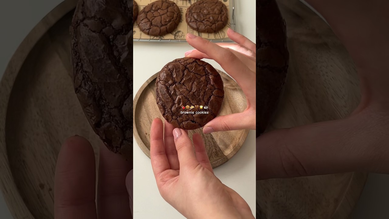 Fudgy brownie cookies #baking #brownie #cookies #recipe pe