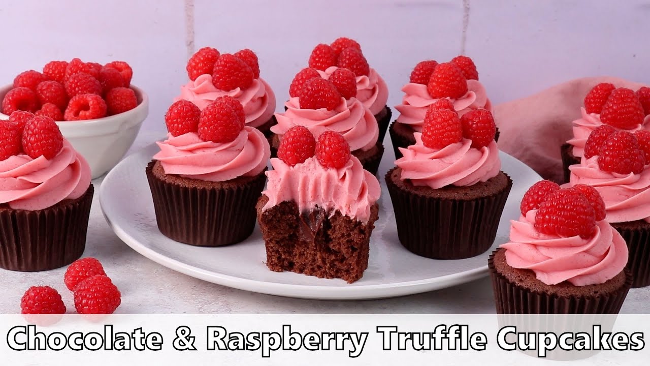 Chocolate & Raspberry Truffle Cupcakes Recipe