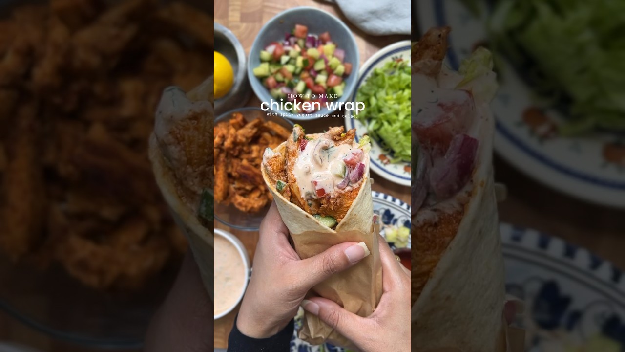 Chicken wrap 🌯 ( recipe 📌 in the comments)