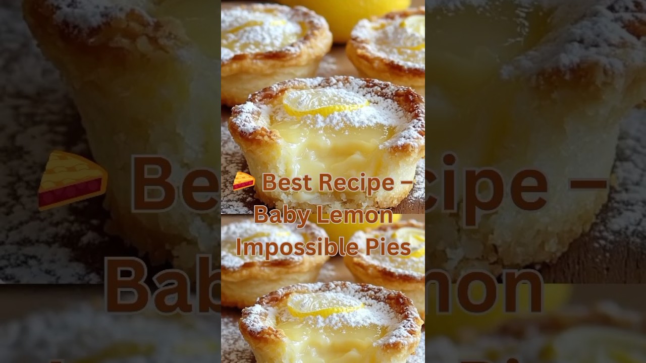 🥧 Best Recipe – Baby Lemon Impossible Pies#CoconutPancakes#EasyRecipe#BreakfastIdeas#PancakeRecipe#