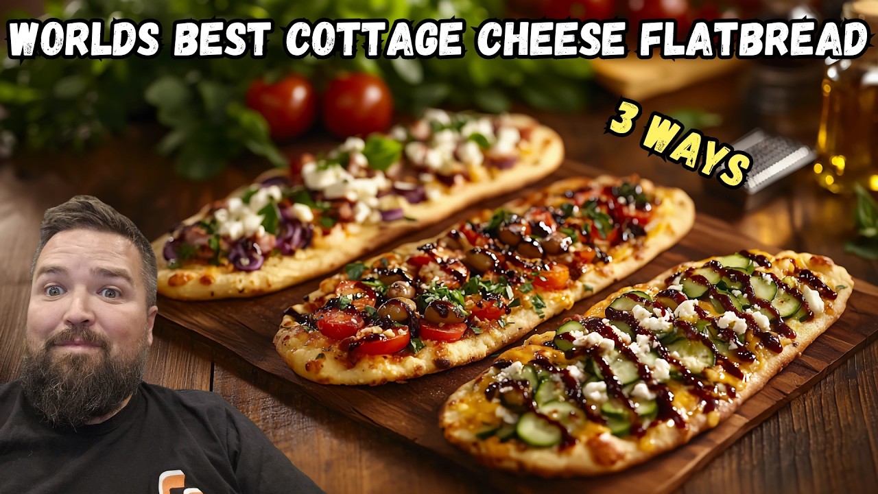 Easy Cottage Cheese Flatbread Recipe! Worlds Best | 3 ways MUST TRY!