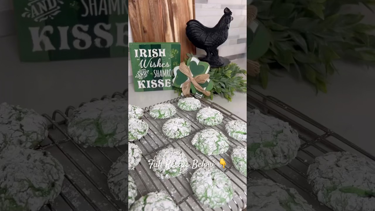 St. Patrick’s Day Crinkle Cookies
