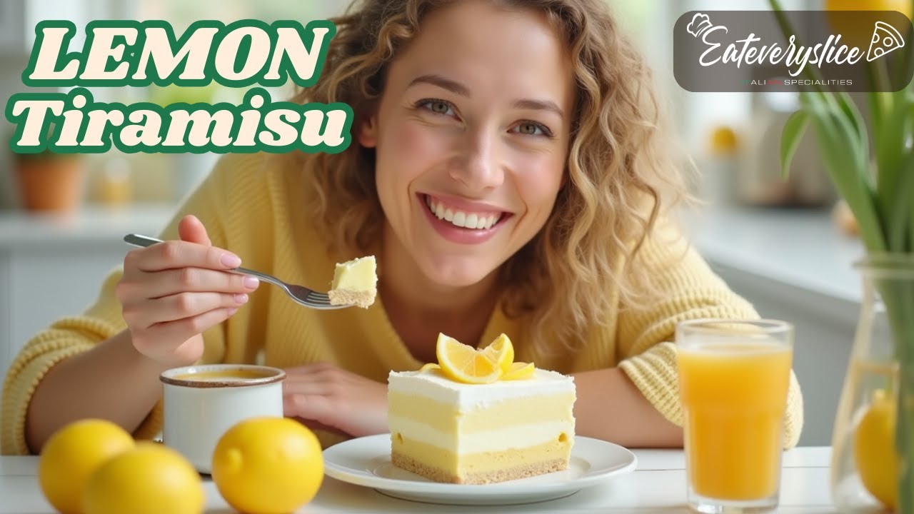 Delicious Lemon Tiramisu Recipe with a Limoncello Twist | Italian Dessert Made Easy! 🇮🇹🍋