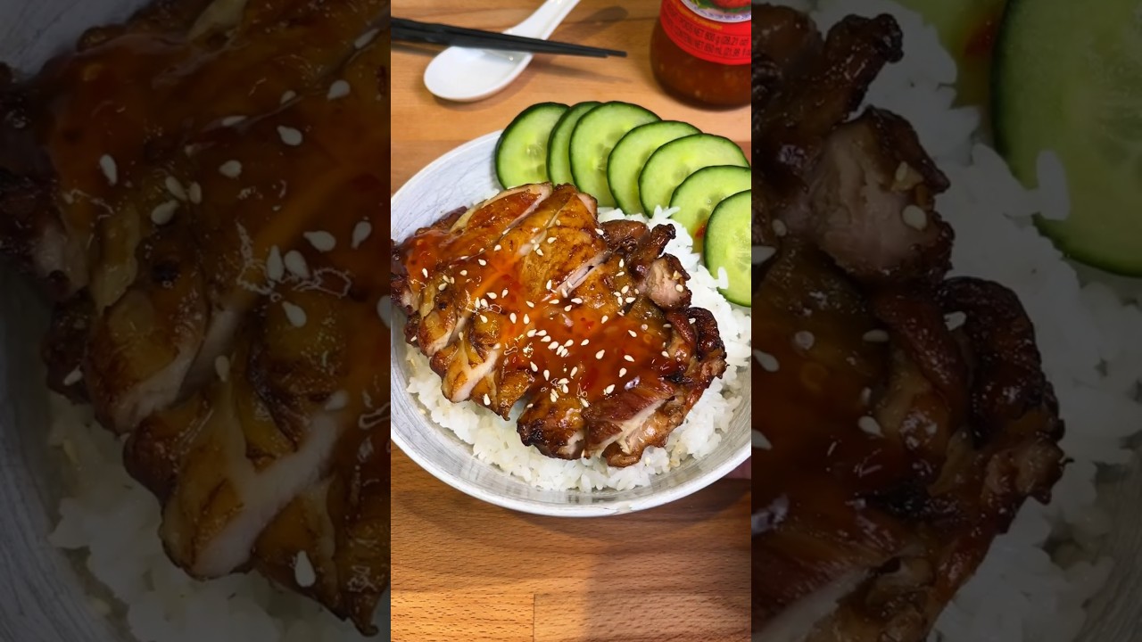 Sweet chili chicken bowl - airfryer recipe!