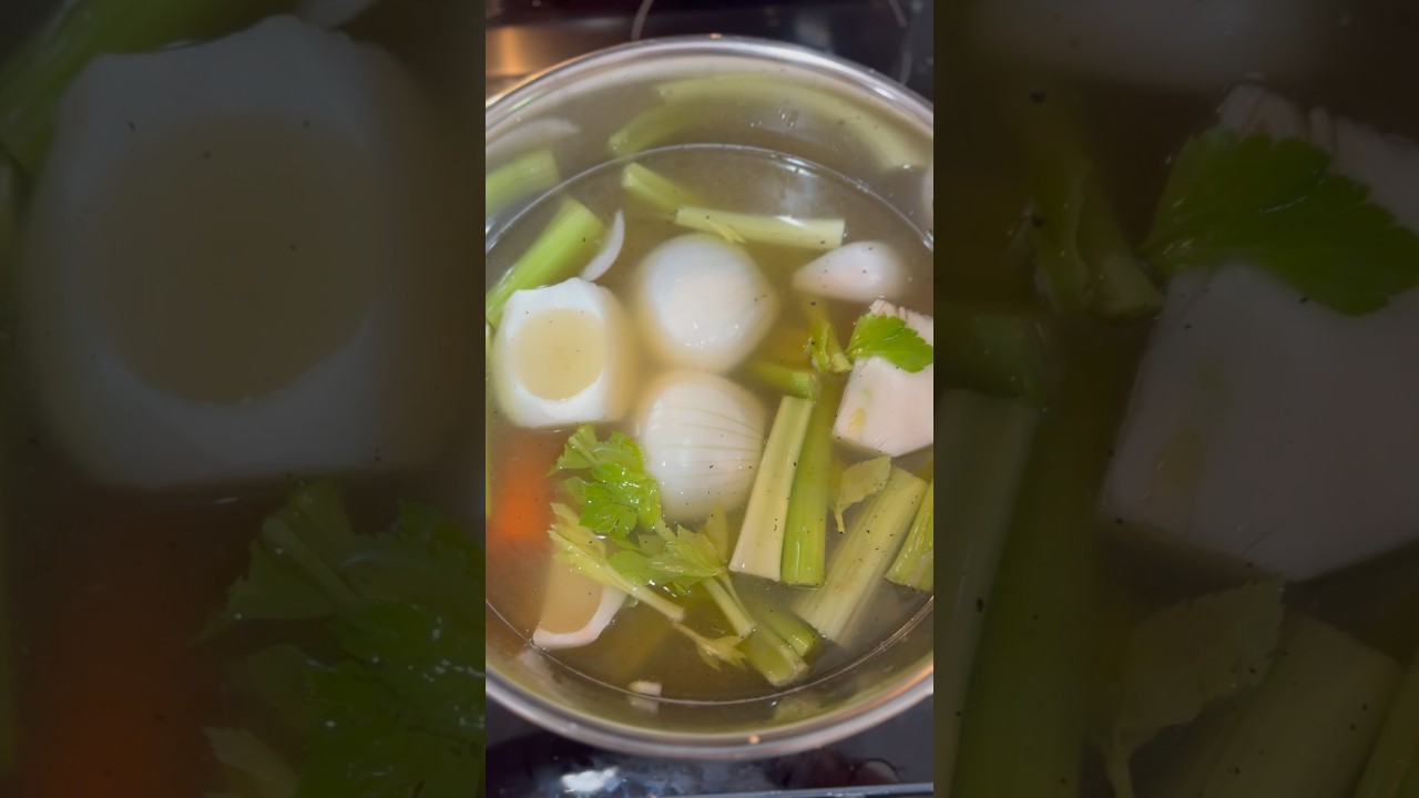 Making the Italian penicillin *Pastina* soup