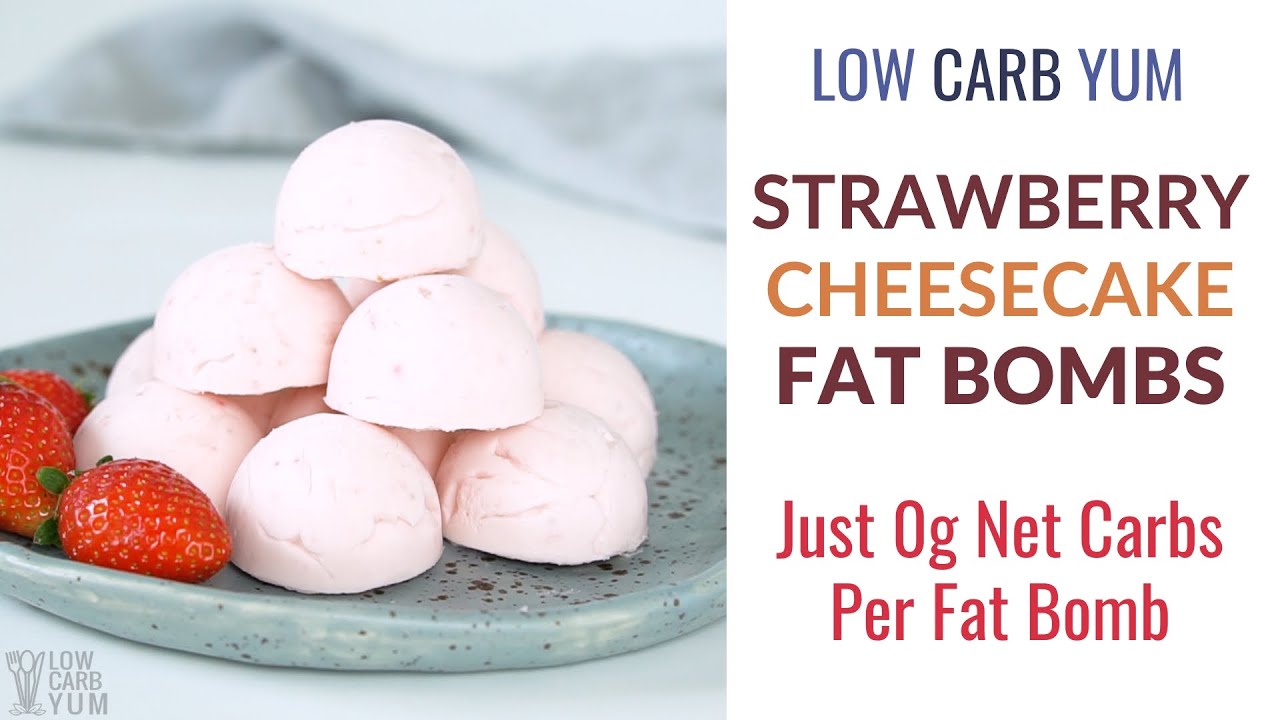 Keto Strawberry Cheesecake Fat Bombs