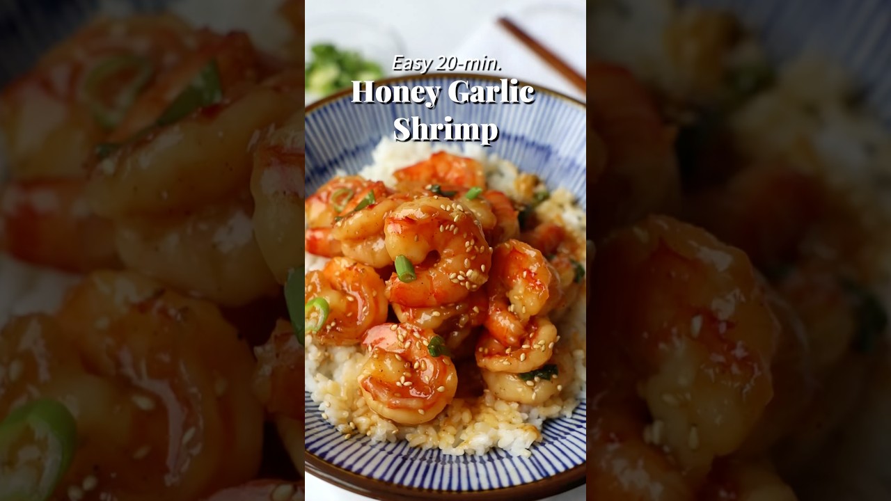 Easy 20-min. Honey Garlic Shrimp 🍤 #seafood