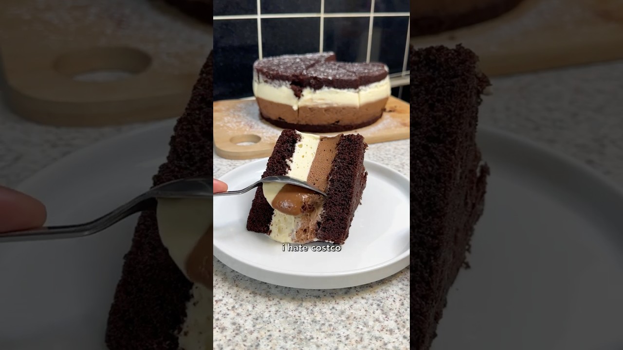 i tried recreating the tuxedo cake from costco