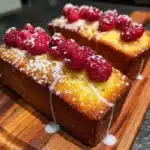 Lemon or raspberry drizzle cakes