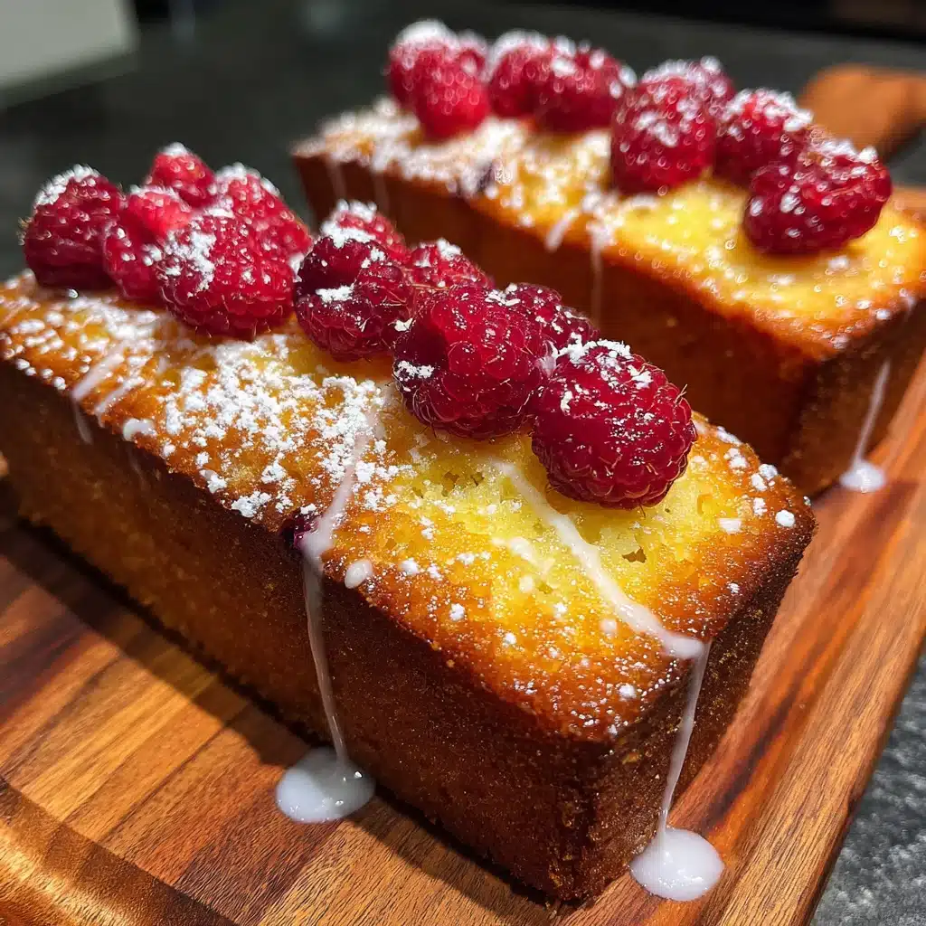 Lemon or raspberry drizzle cakes