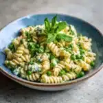 Pea and mint pasta salad