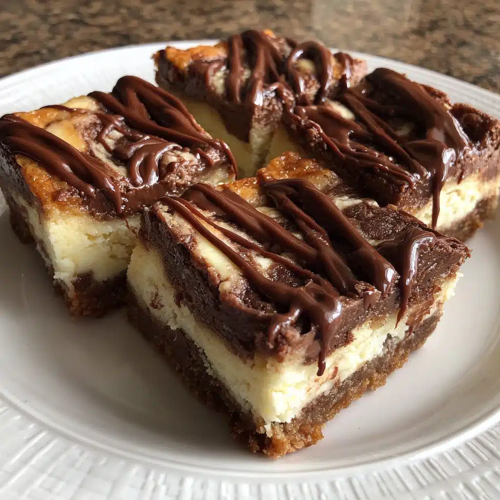 Nutella Swirl Cheesecake Bars