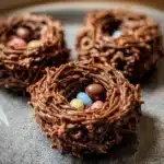 Chocolate Bird Nest Cookies