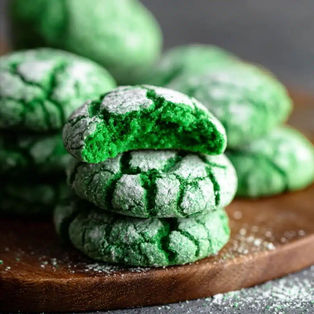 St Patrick’s Day Crinkle Green Cookies