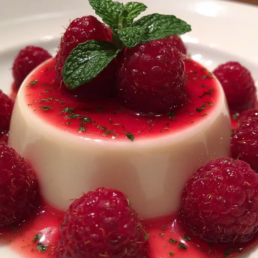 Raspberry Yogurt Panna Cotta