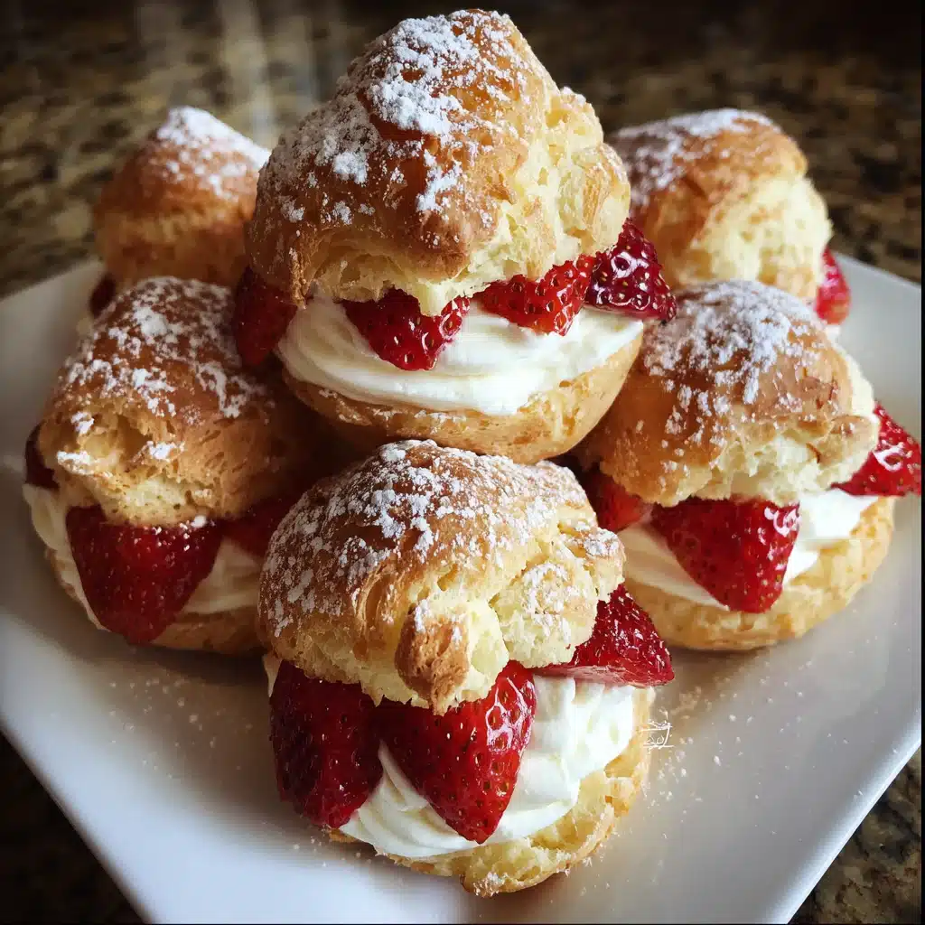 Simple Strawberry Cream Puffs Recipe with Real Strawberries