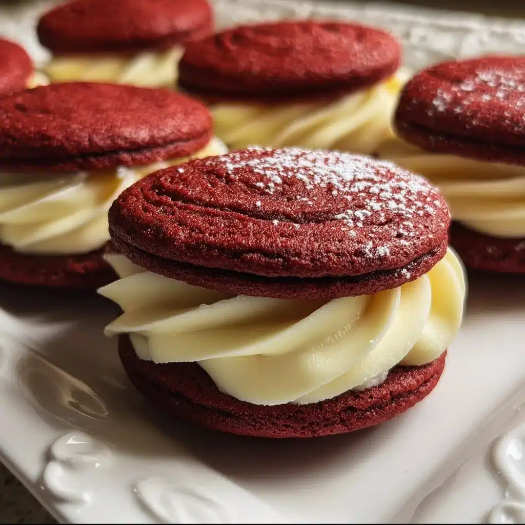 Red Velvet Rose Sandwich Cookies That Melt in Your Mouth