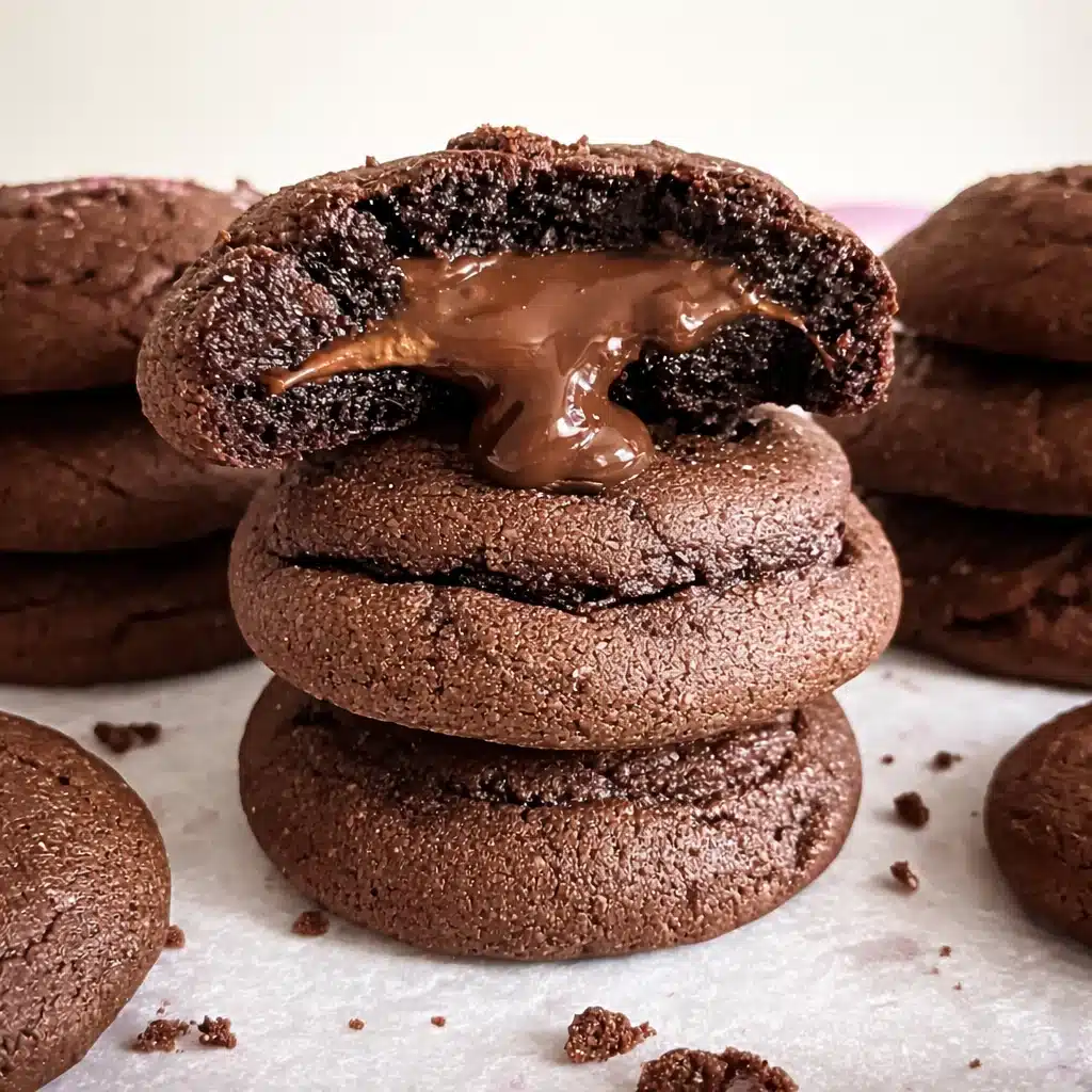 Homemade Nutella Lava Cookies with Chocolate Flow