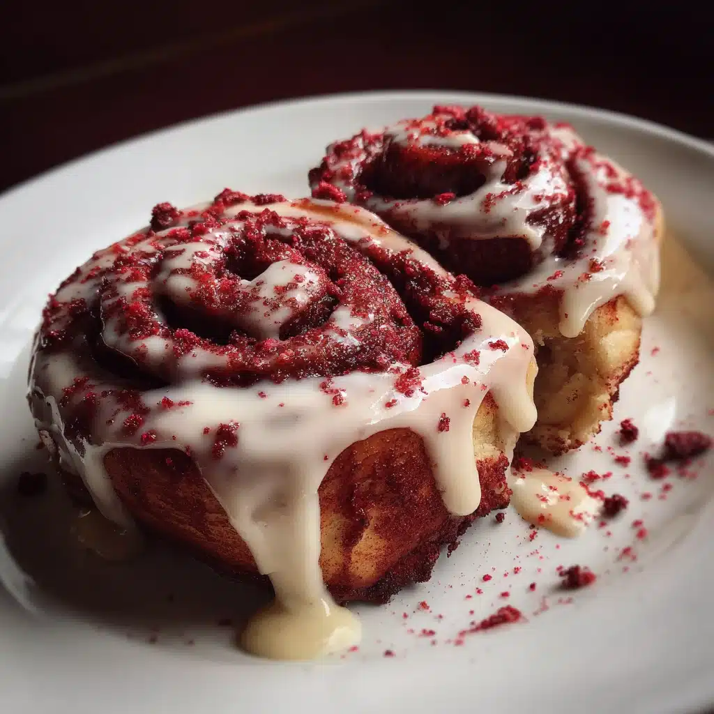 Red Velvet Valentine's Day Cinnamon Rolls
