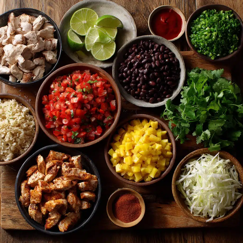 High Protein Chicken Burrito Bowls