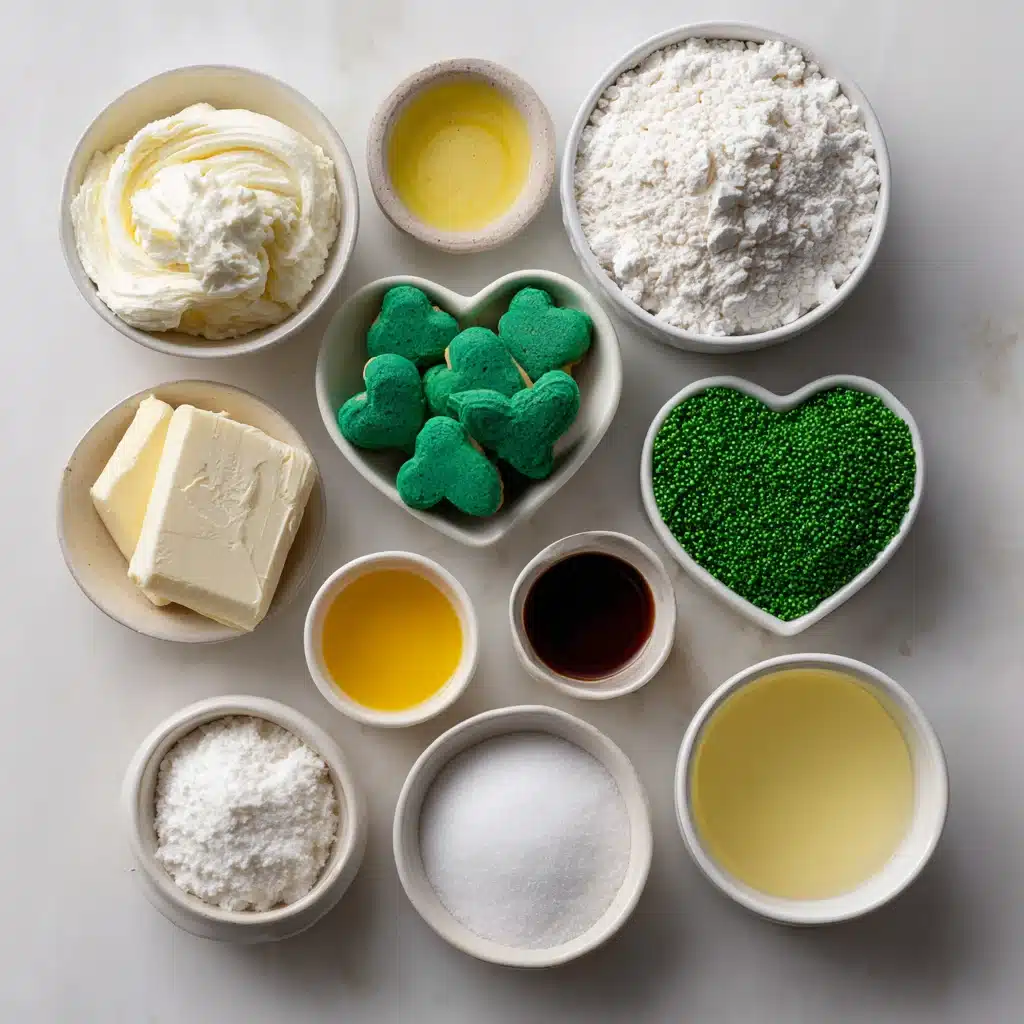 Shamrock Sugar Cookies with Vanilla Glaze