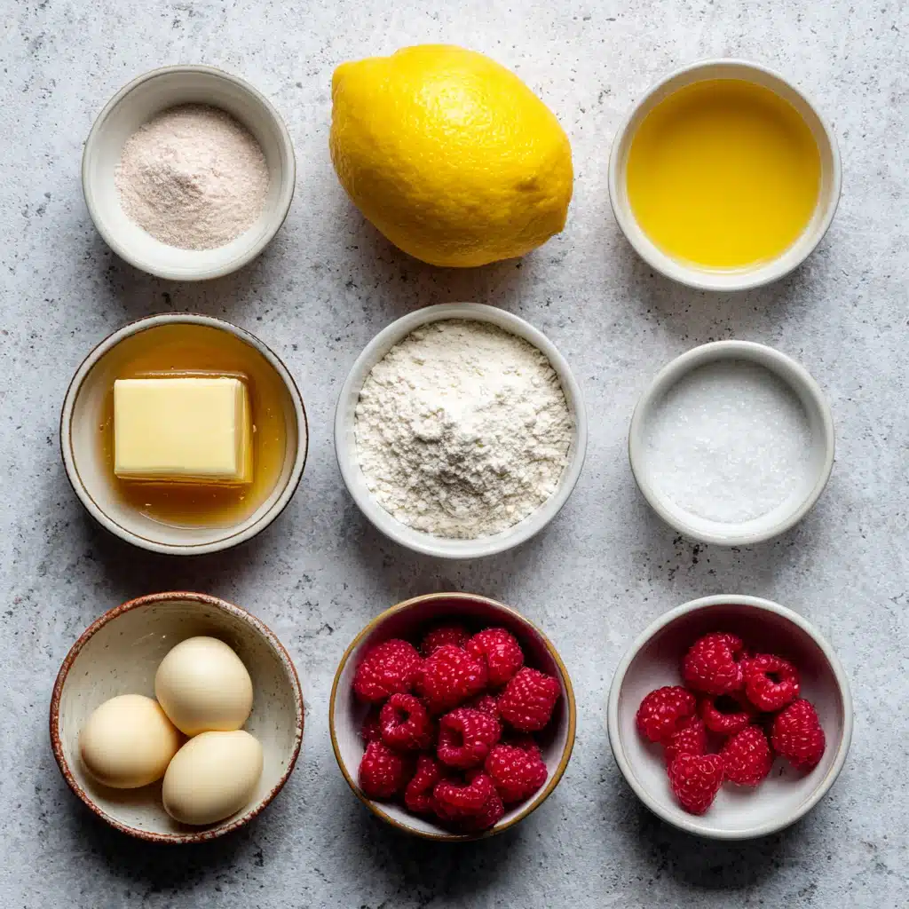 Lemon or raspberry drizzle cakes