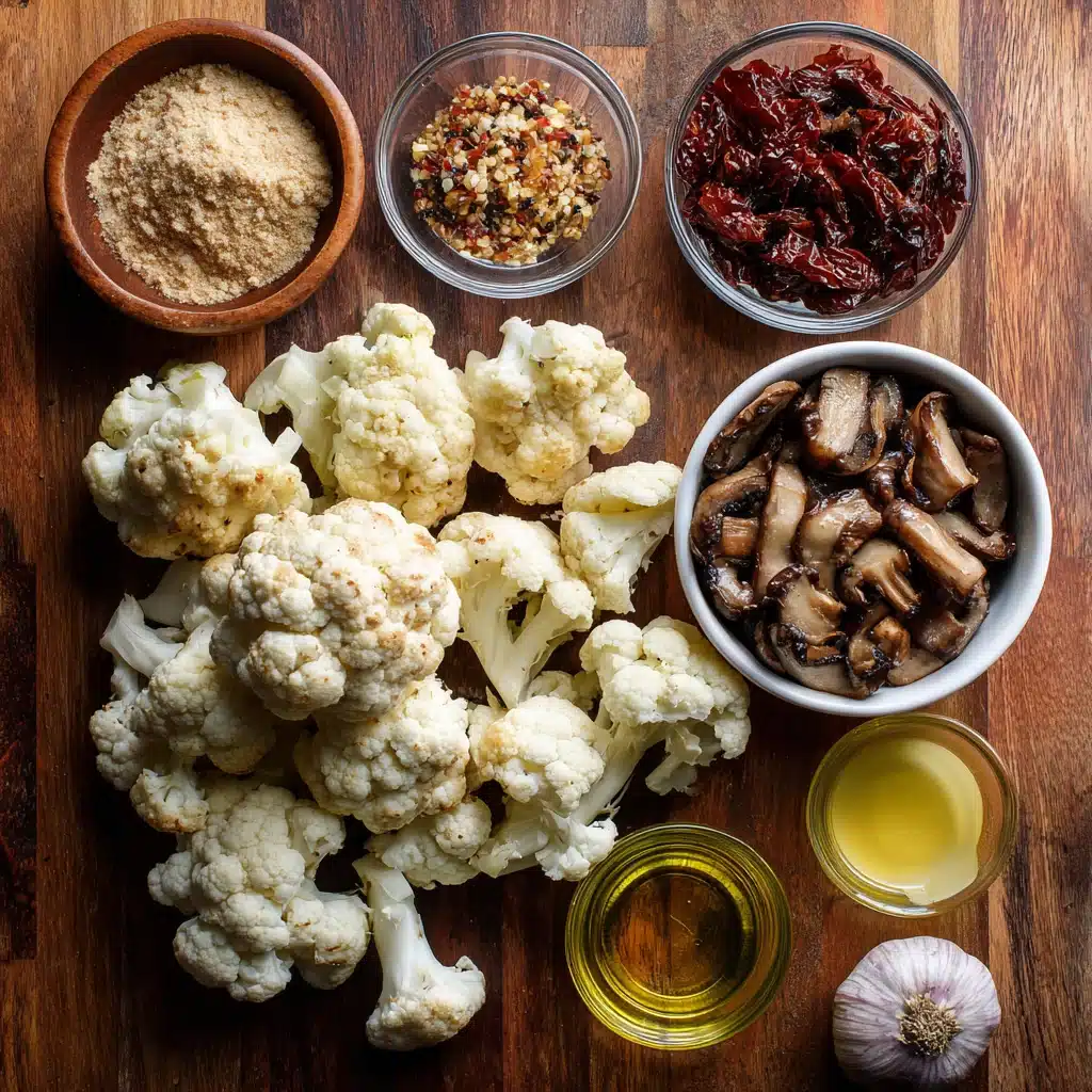 Roasted Cauliflower Salad & Chicken-Mushroom Stir
