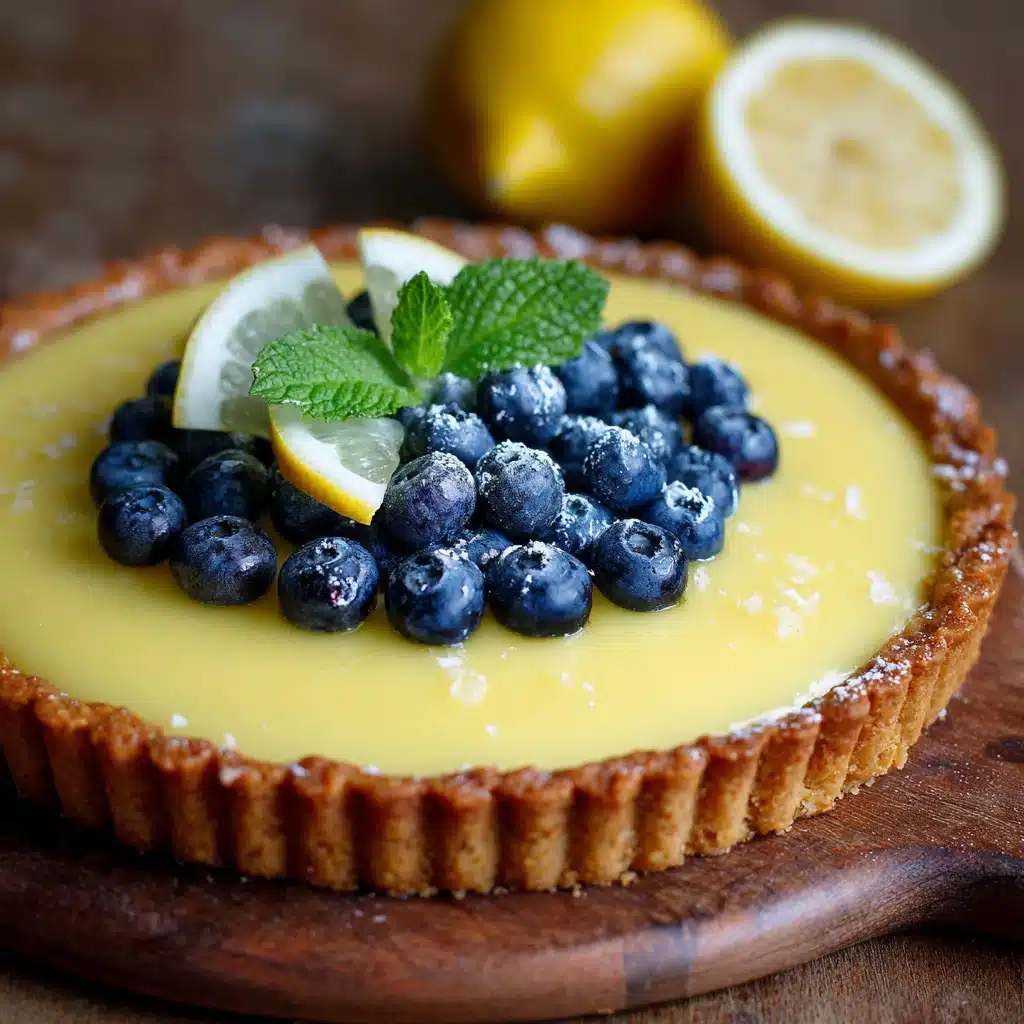 Lemon curd tart for easy Easter dessert or brunch sweet treat