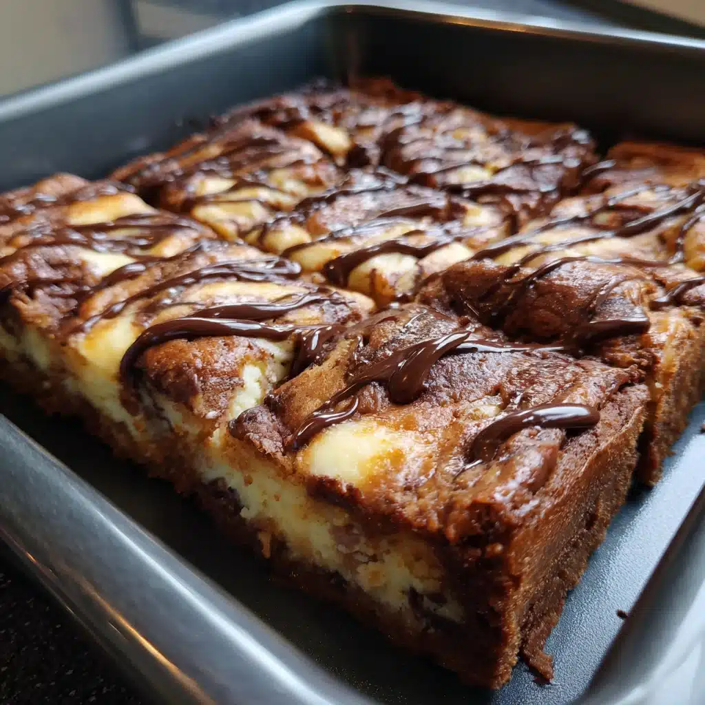 Nutella Swirl Cheesecake Bars