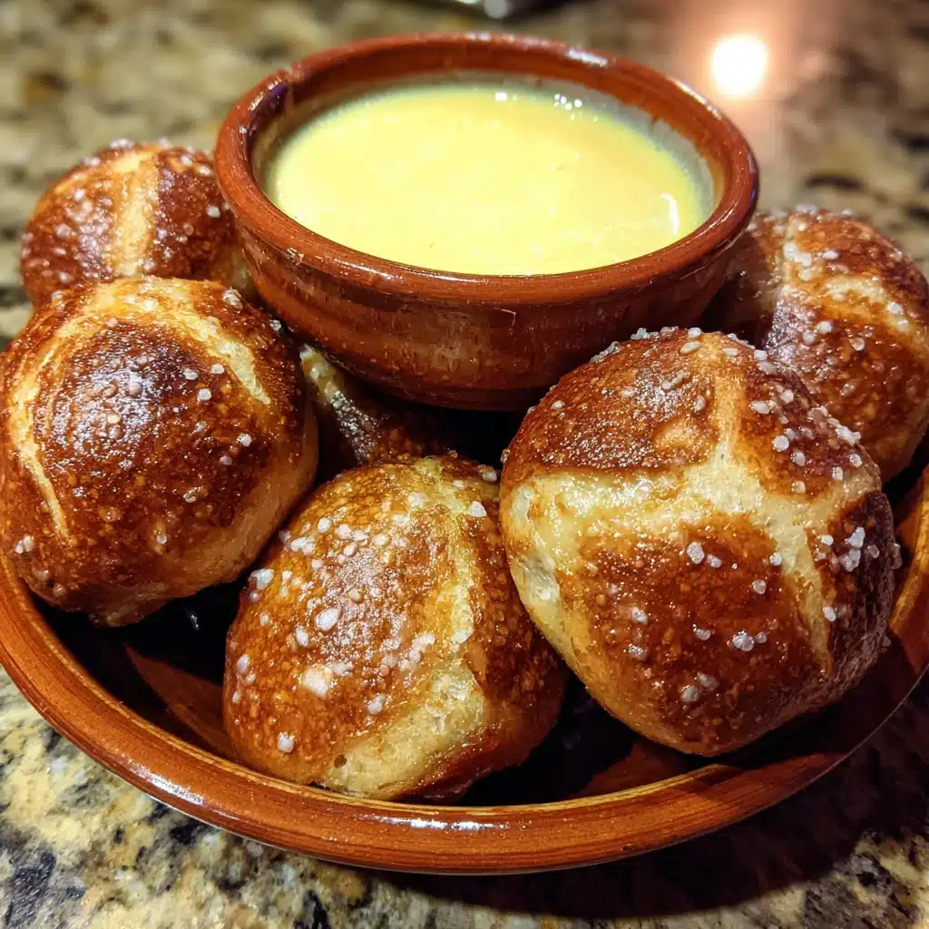 Soft Pretzel Bites with Cheese Sauce 9 Soft Pretzel Bites with Cheese Sauce