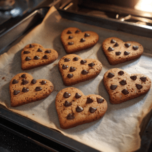 Homemade Valentine's Heart Chocolate Cookies for Any Sweet Moment 7 u1884234434 heart chocolate chip cookies in the oven tray v 32502545 9dbb 4983 bbe0 1e8caef68700 3