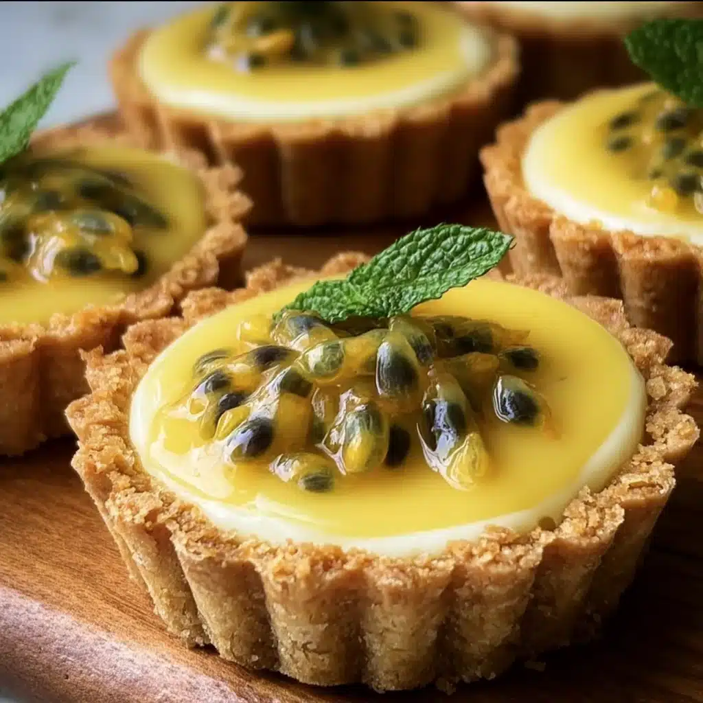 Mini Passionfruit Flower Tarts