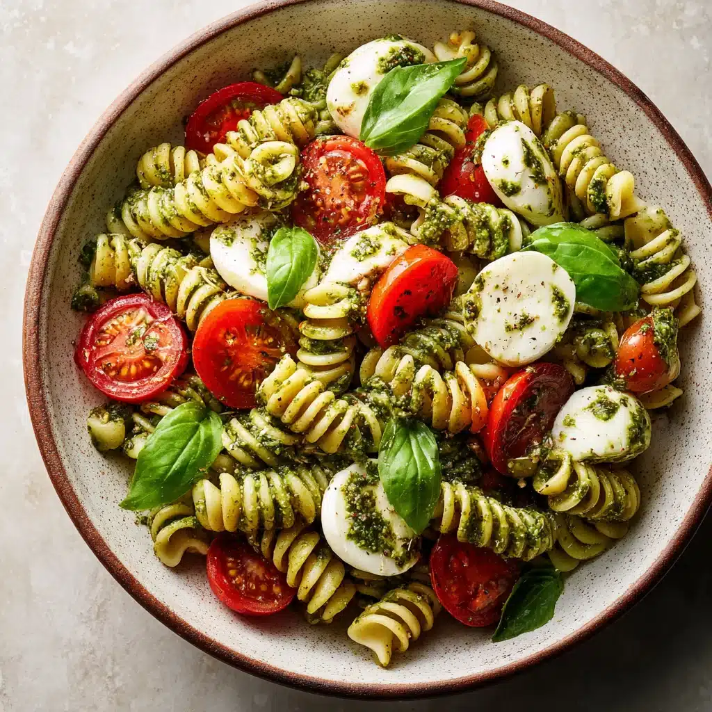 Pesto Caprese Pasta Salad