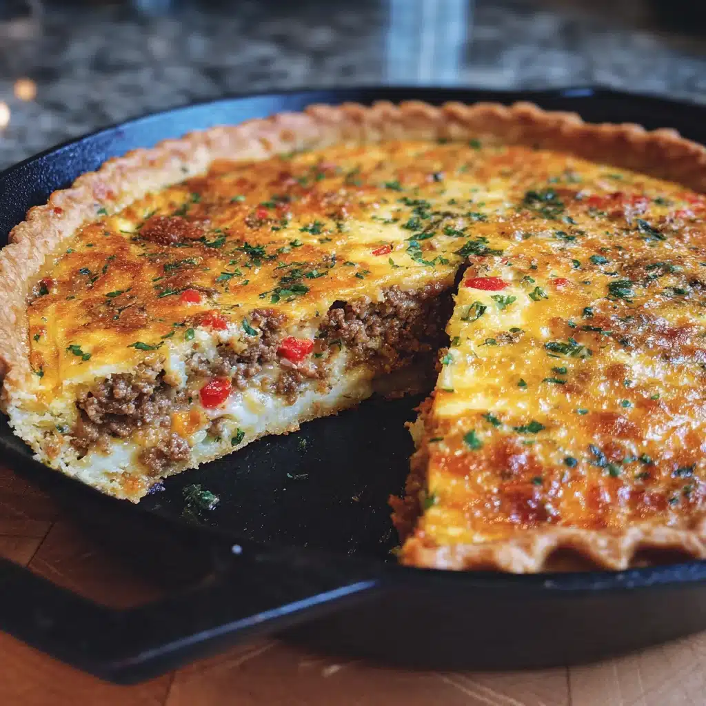 Beef and Cheese Quiche