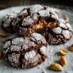 Peanut Butter Chocolate Crinkle Cookies