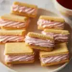 Vanilla Bean Sandwich Cookies with Strawberry Buttercream